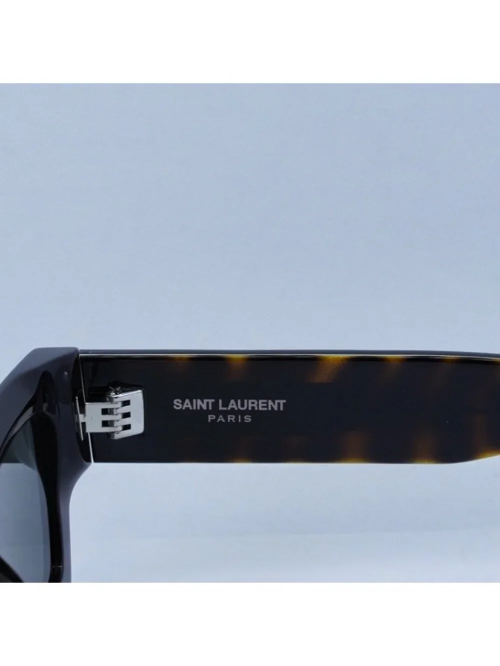 Saint Laurent SL572 002 Sunglasses Havana Square Frame, Grey Lenses